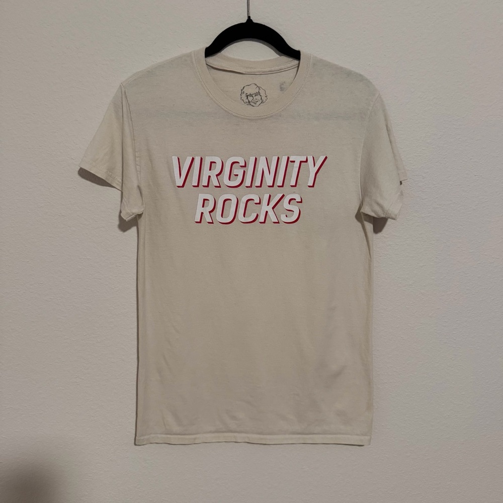 Virginity rocks t shirt cream white small
